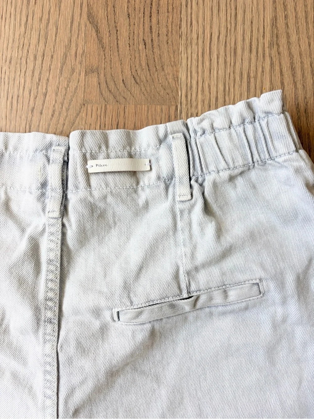 Pilcro by Anthropologie Slim Boyfriend High Waisted Light Wash Denim Shorts - Picture 8 of 8
